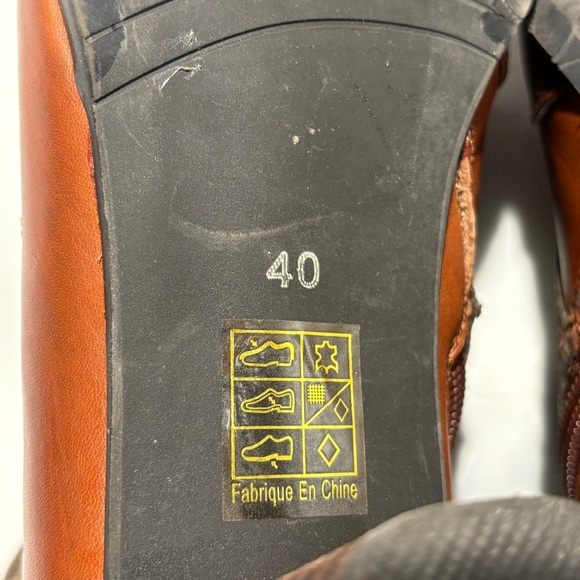 L’ARTISTE Sz 40 Heel Booties Steampunk Vibes Leather Suede Ruched Shaft Buttons - Picture 13 of 14